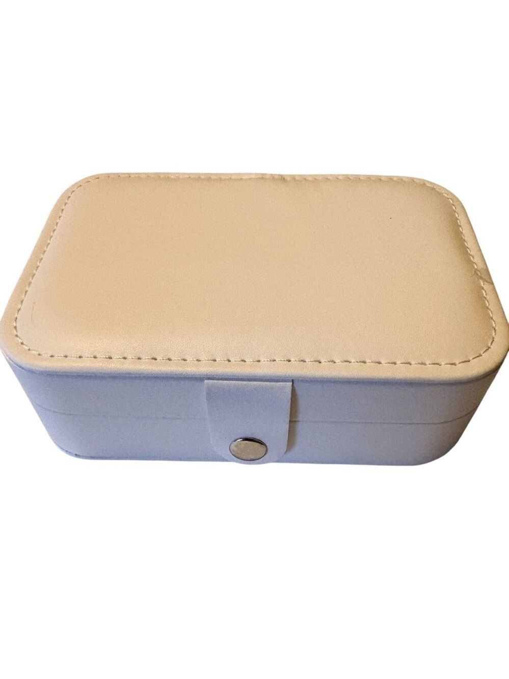Travel Jewelry Box Organizer, White/Beige, NWT